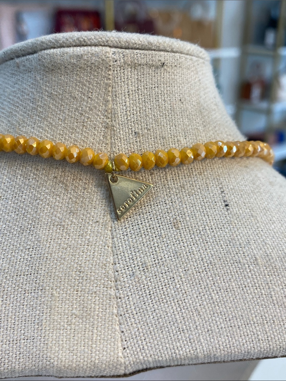 Serefina glass necklace with tassel - Picture 4 of 4